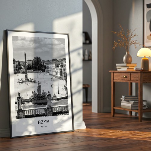 plakat rzym włochy piazza del popolo w salonie