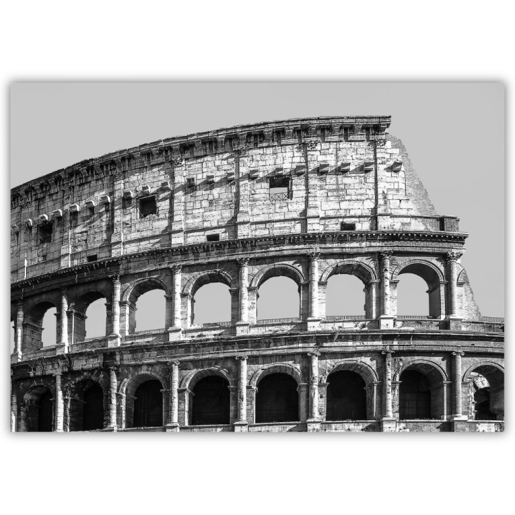 plakat rzym koloseum w czerni i bieli