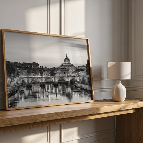 plakat rzym noc nad tybrem na komodzie