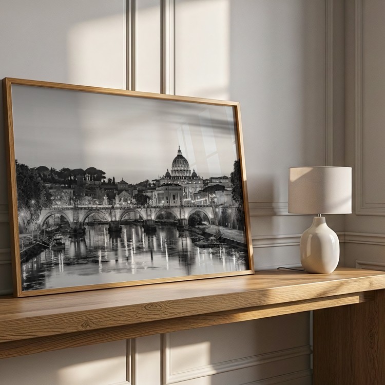 plakat rzym noc nad tybrem na komodzie