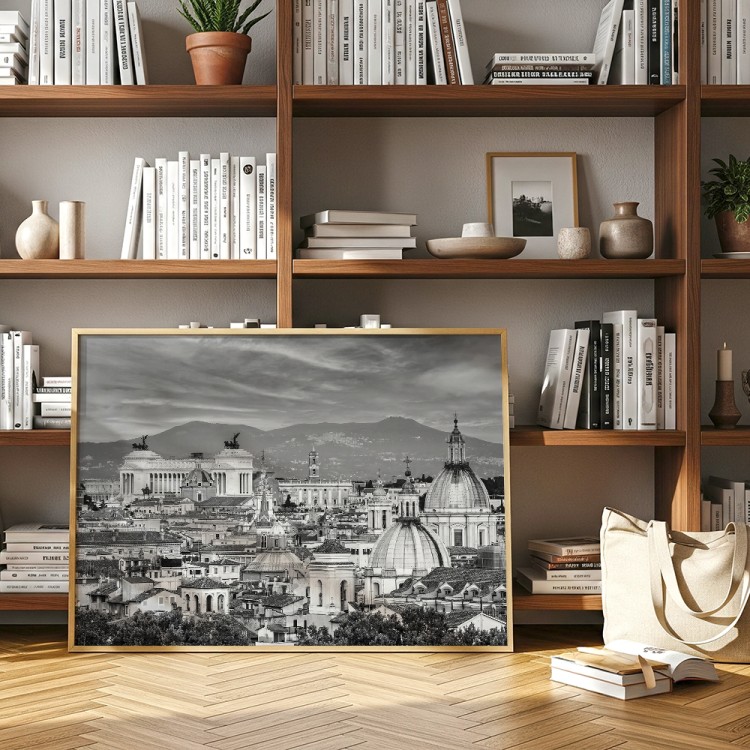 plakat rzym widok na miasto w salonie