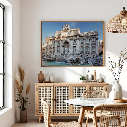 plakat rzym fontanna di trevi w jadalni