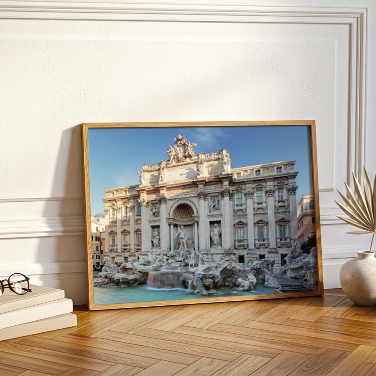 plakat rzym fontanna di trevi dekoracja ścienna w drewnianej ramie