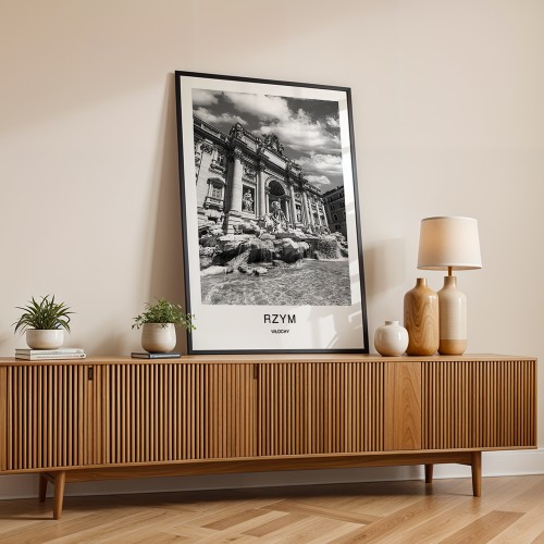 plakat rzym włochy fontanna di trevi w salonie