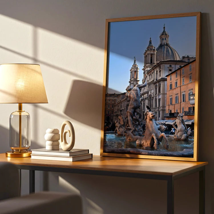 plakat rzym fontanna na piazza navona w biurze