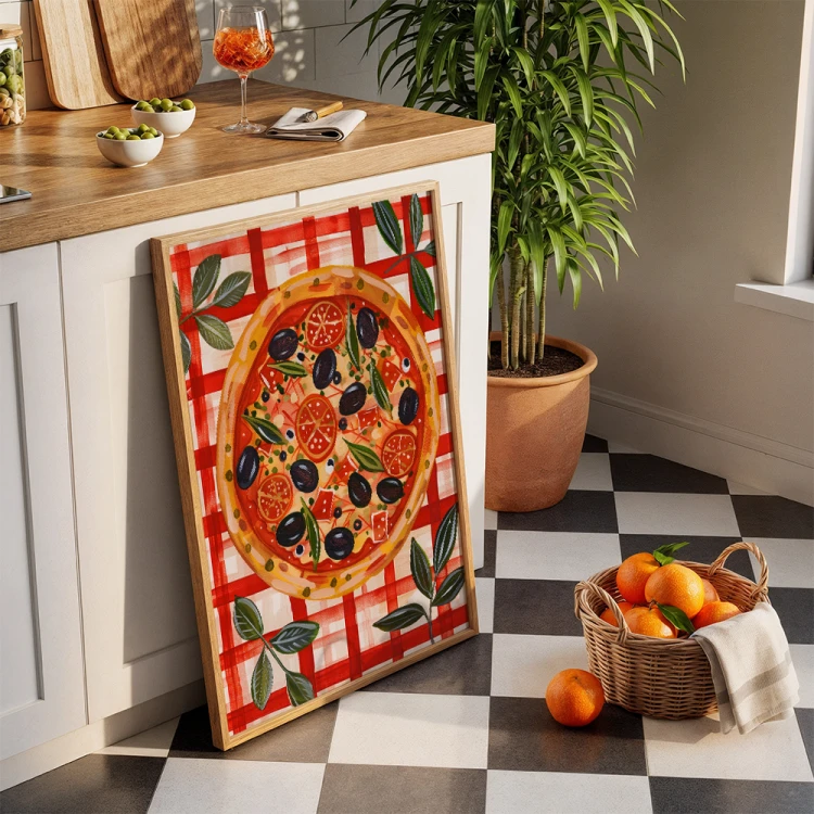 plakat pizza abstract w kuchni