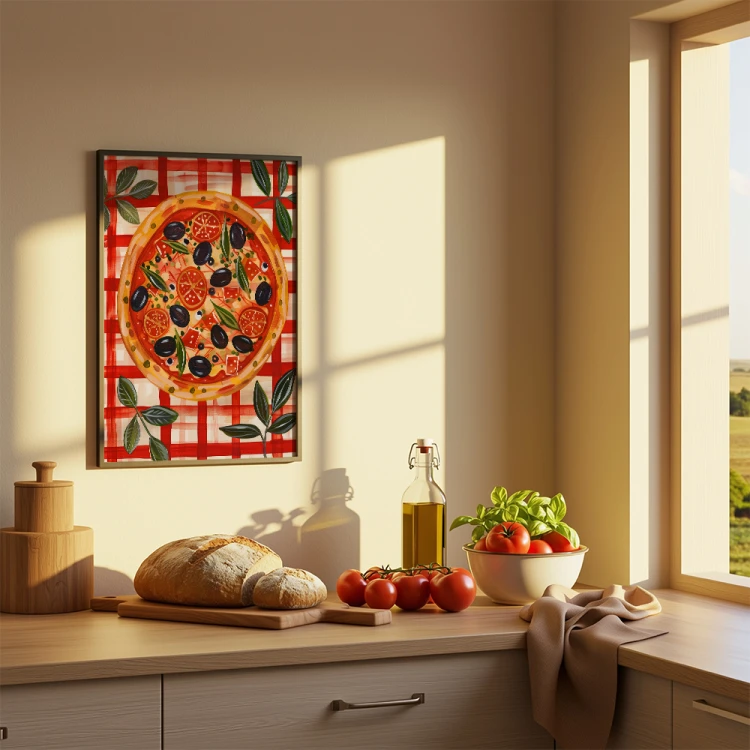 plakat pizza abstract dekoracja ścienna