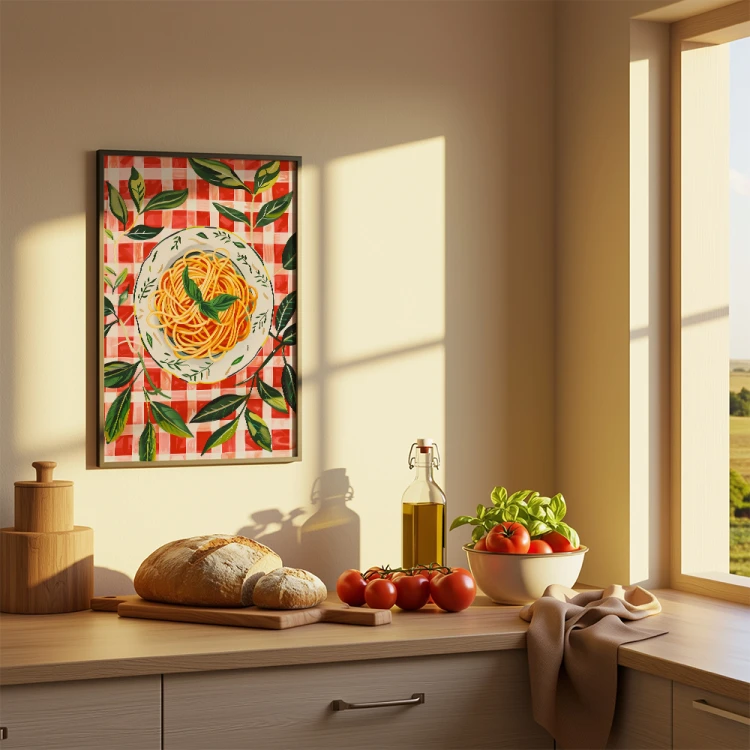 plakat spaghetti abstract dekoracja ścienna
