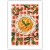 plakat spaghetti abstract z białym obramowaniem