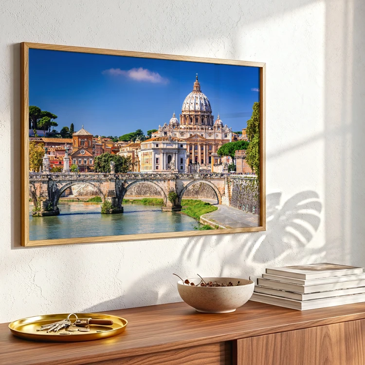 plakat rzym panorama watykanu nad komodą
