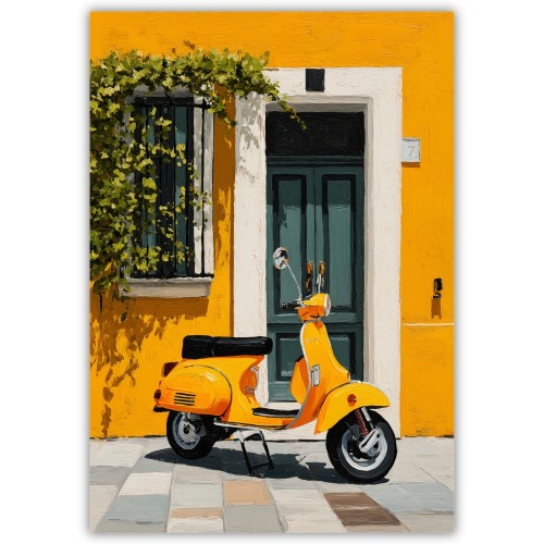 plakat słoneczna vespa