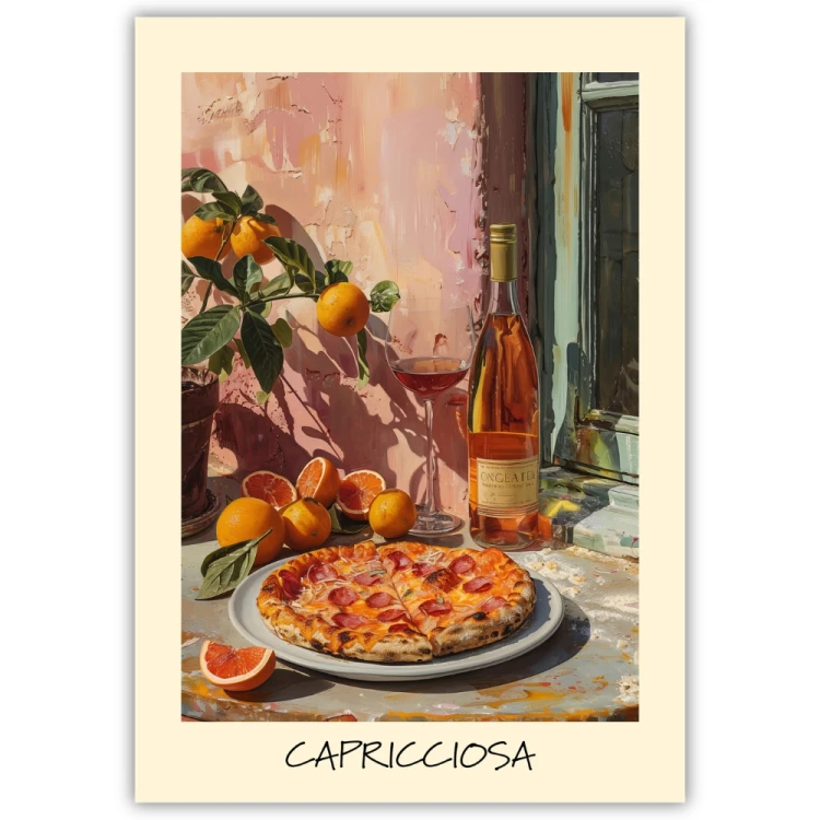 plakat włoska uczta capricciosa