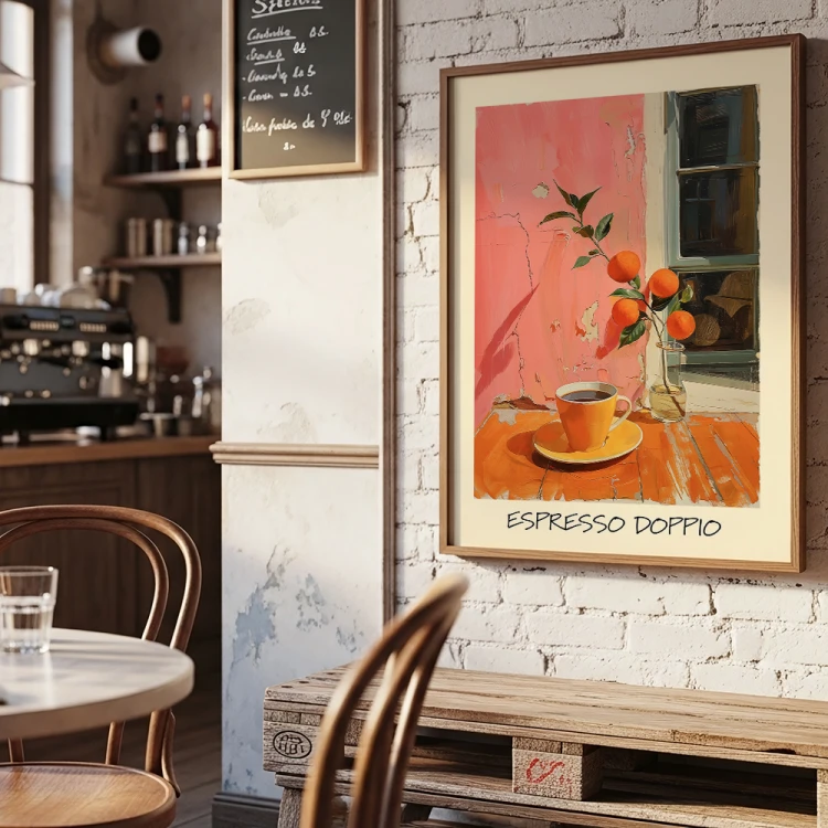 plakat włoska uczta espresso w kawiarni