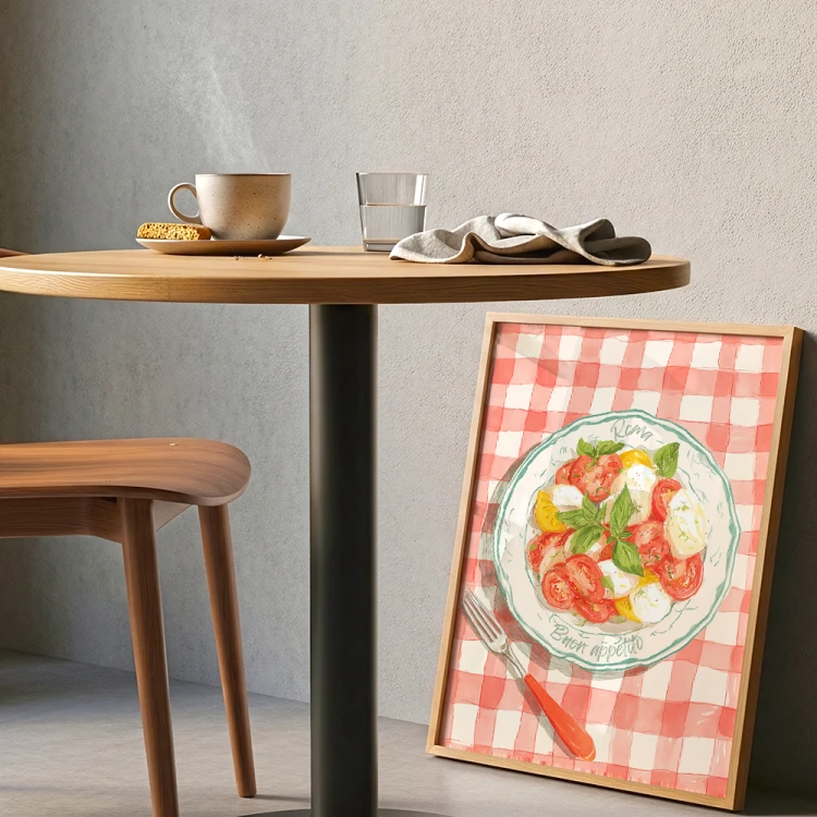 plakat letnia caprese w jadalni