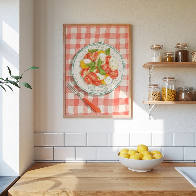 plakat letnia caprese w kuchni