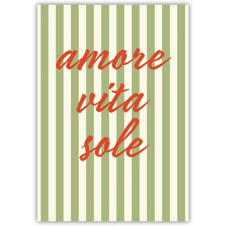 plakat amore vita sole