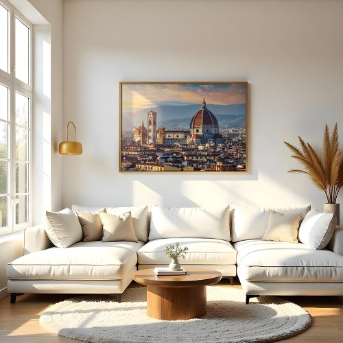 plakat florencja katedra duomo w słońcu w salonie