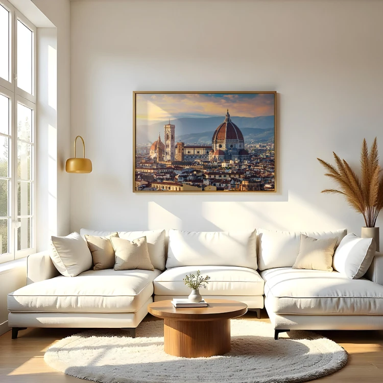 plakat florencja katedra duomo w słońcu w salonie
