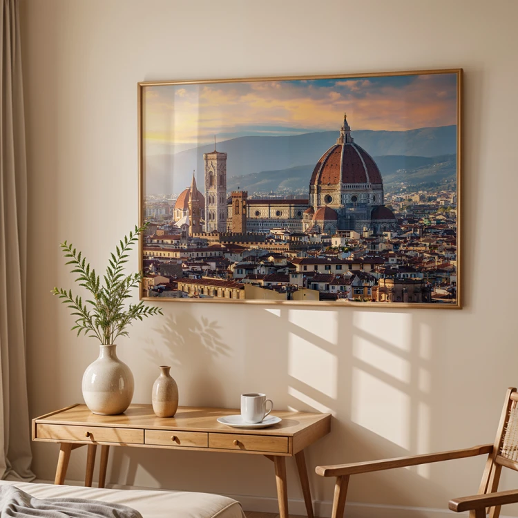 plakat florencja katedra duomo w słońcu w pokoju