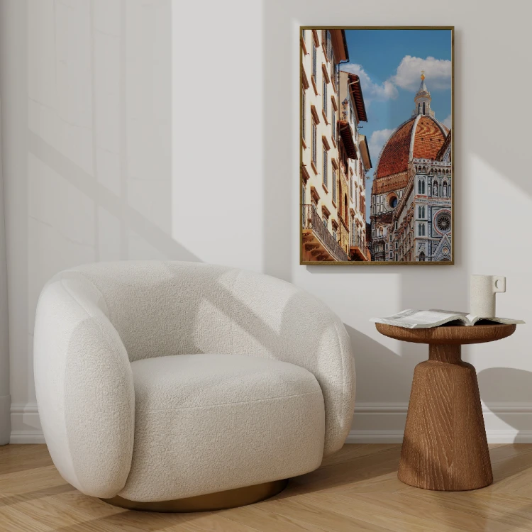 plakat florencja duomo w błękicie w pokoju