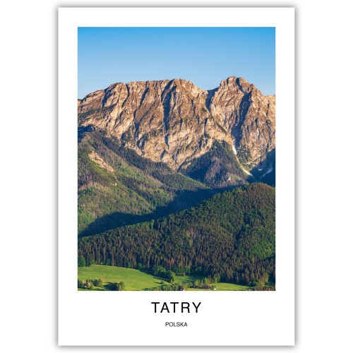 plakat tatry polska giewont latem