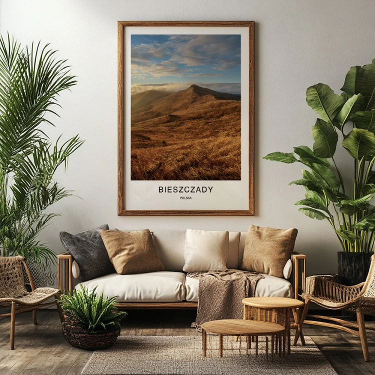 plakat bieszczady polska w ciszy połonin w salonie