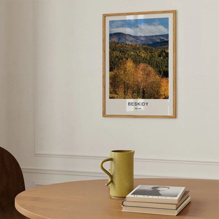 plakat beskidy polska w kolorach jesieni w jadalni