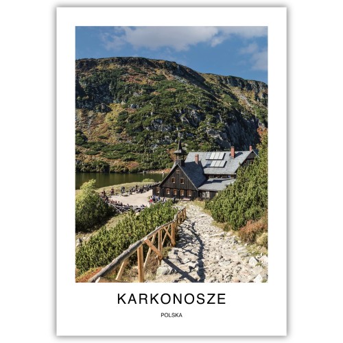 plakat karkonosze polska schronisko samotnia