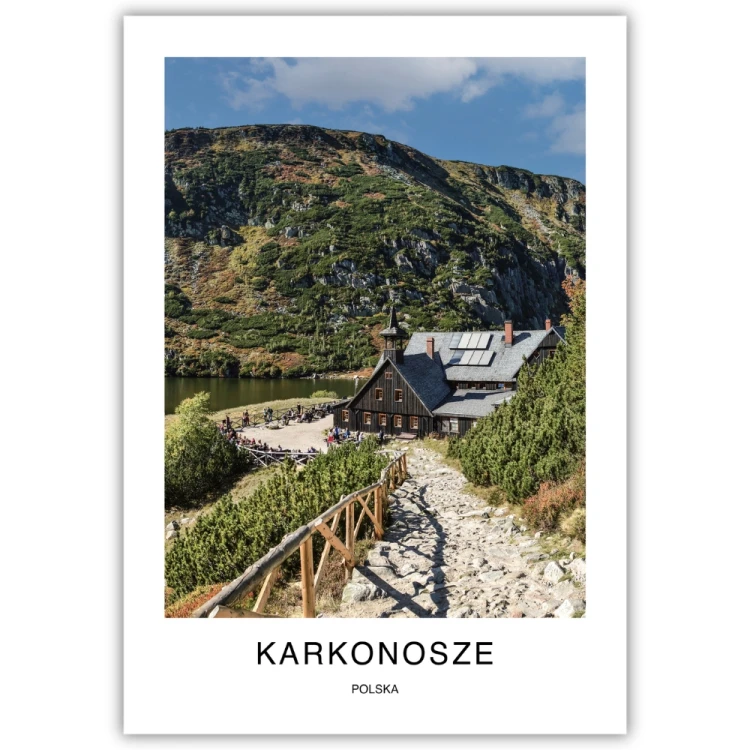 plakat karkonosze polska schronisko samotnia