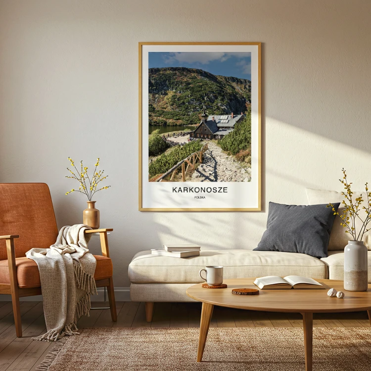 plakat karkonosze polska schronisko samotnia w salonie