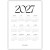 plakat kalendarz 2027 classic white